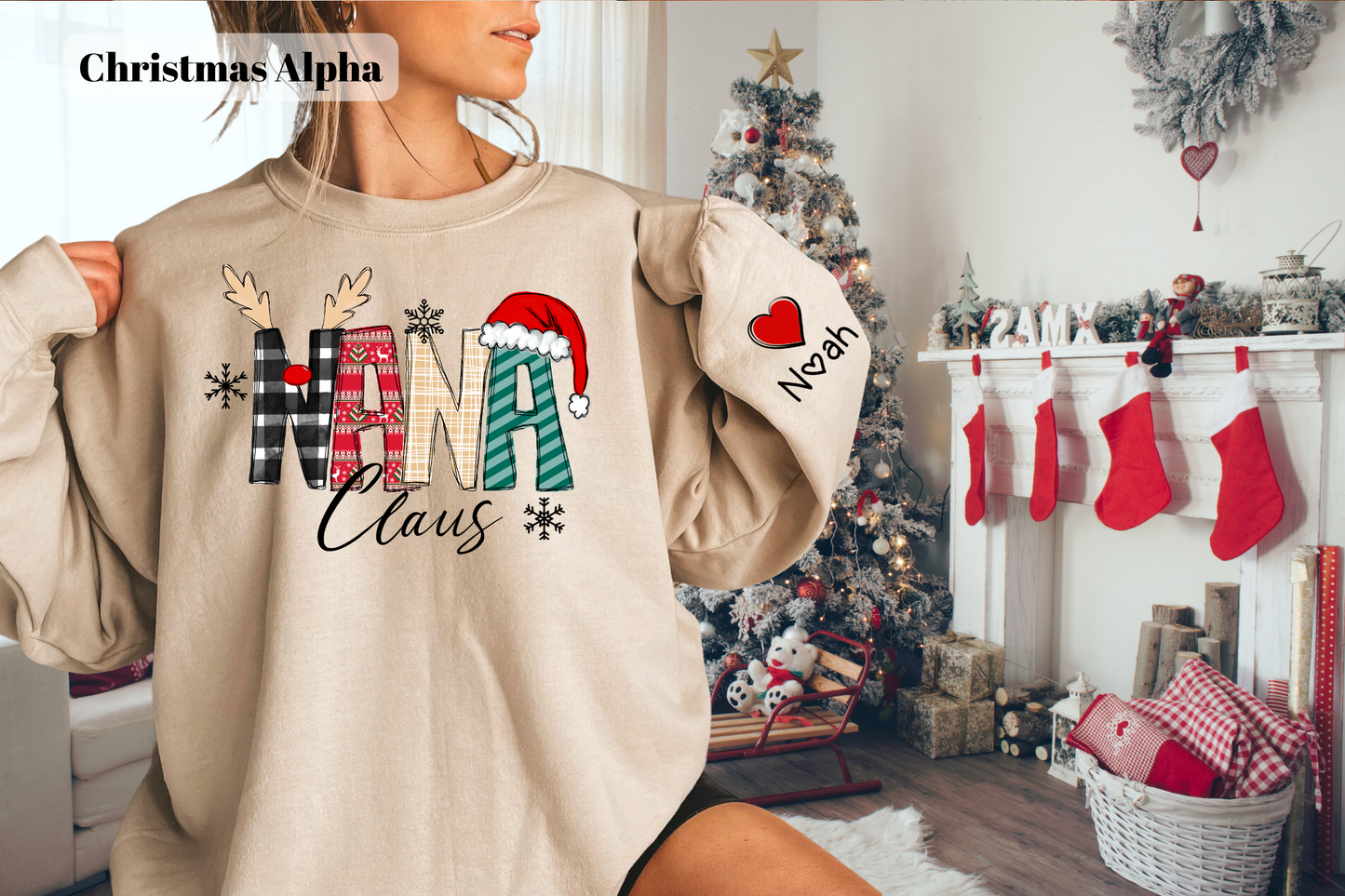 Mama / Nana Claus Christmas Crewneck Sweatshirts