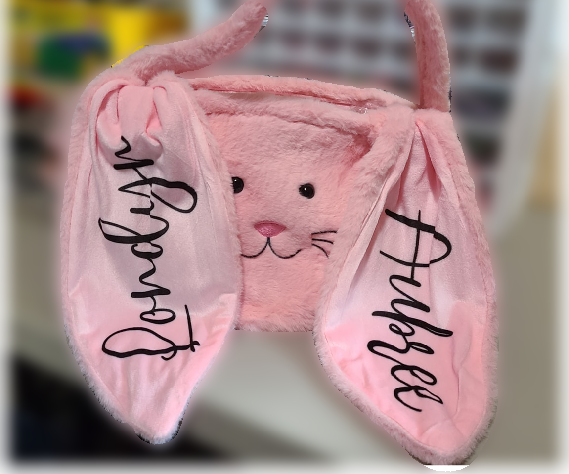 Personalized Plush Easter Bunny Baskets