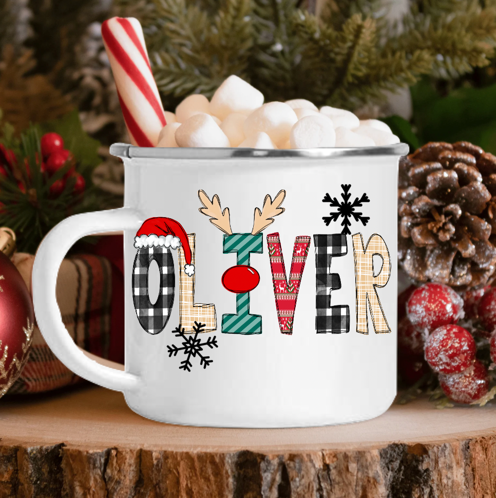 Personalized Kids Christmas Campfire Mug