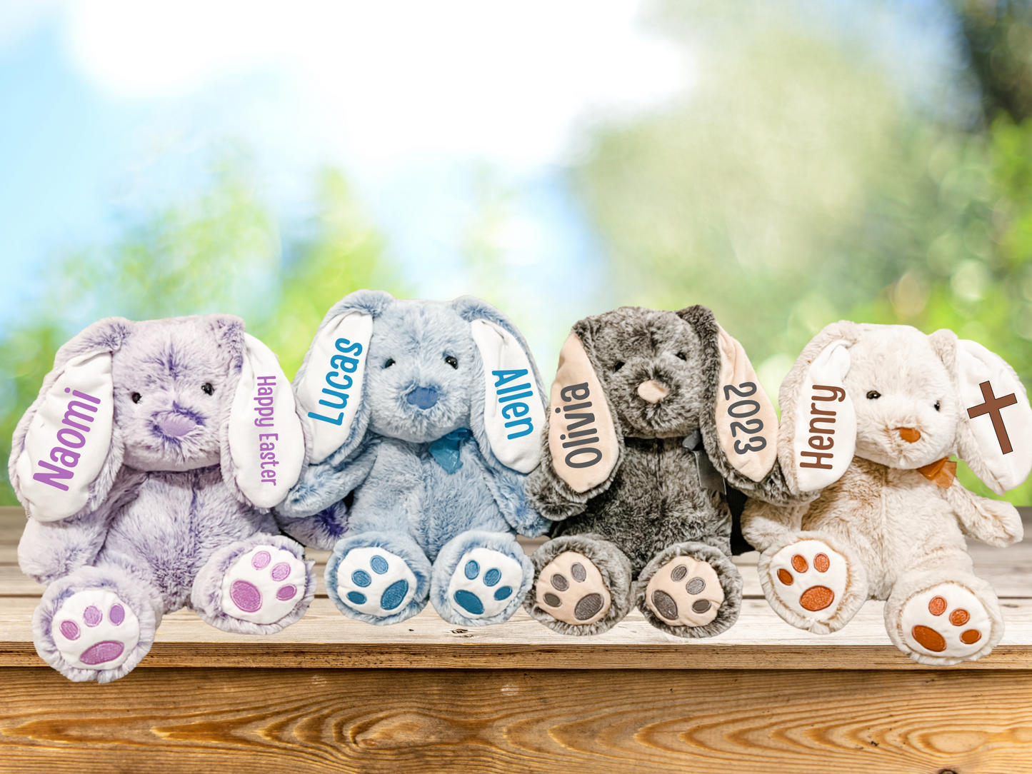 Personalized 10" Plush Bunnies