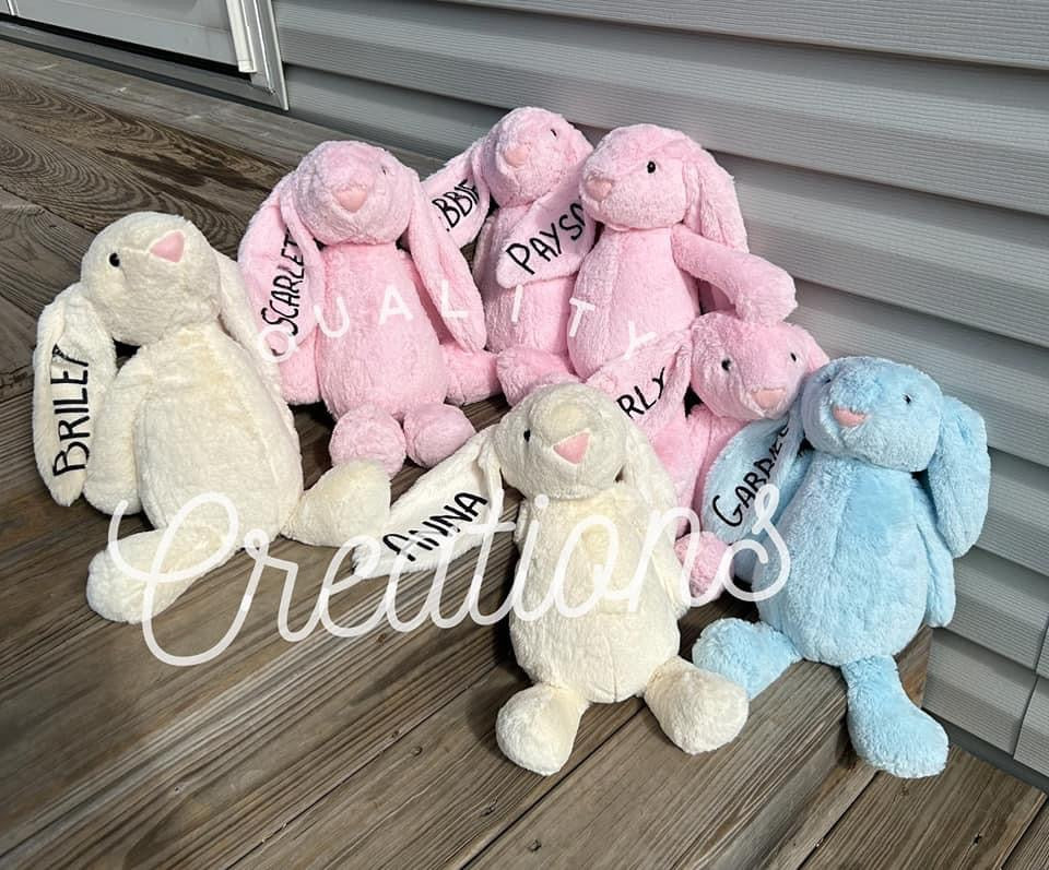 Personalized 16" Plush Beanie Bunnies