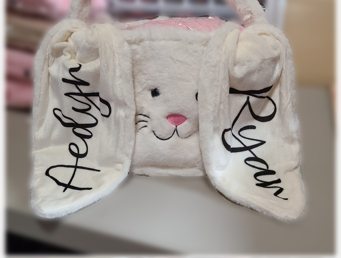Personalized Plush Easter Bunny Baskets