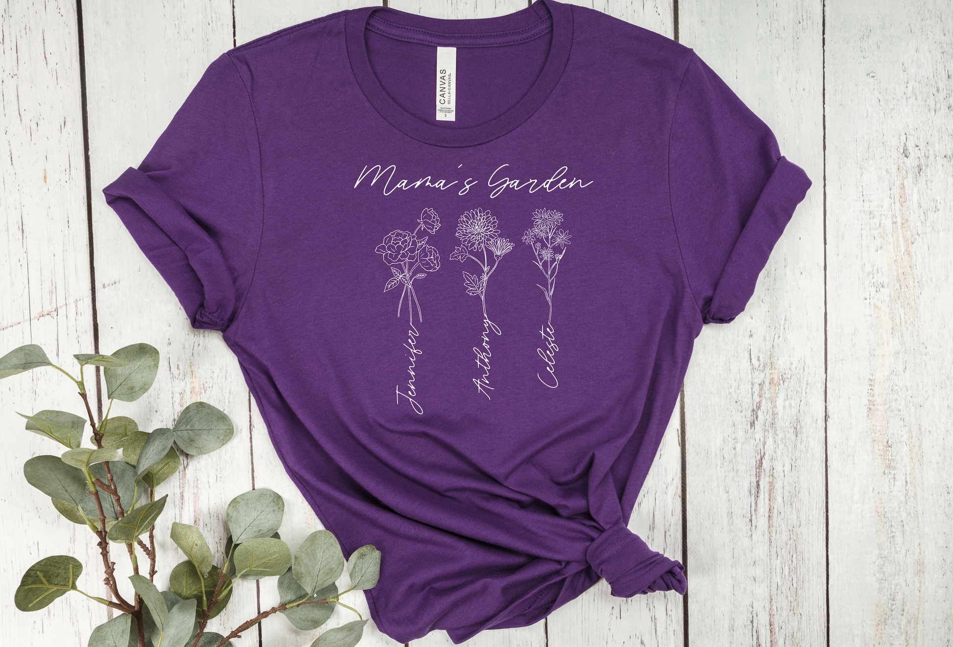 Purple 2024 flower shirt